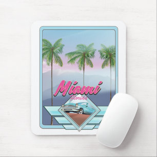 Mousepad Poster de Viagens vintage de Miami Florida