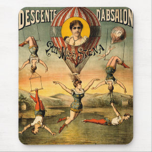 Mousepad Poster do circo da senhorita Stena Vôo Trapese