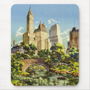 Mousepad Poster vintage Central Park Nova Iorque