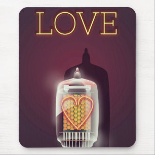 Mousepad Poster vintage 'Love' do Nixie Tube