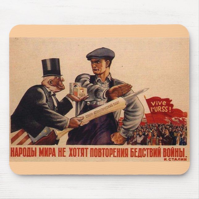 Mousepad Posters da propaganda de União Soviética da guerra (Frente)