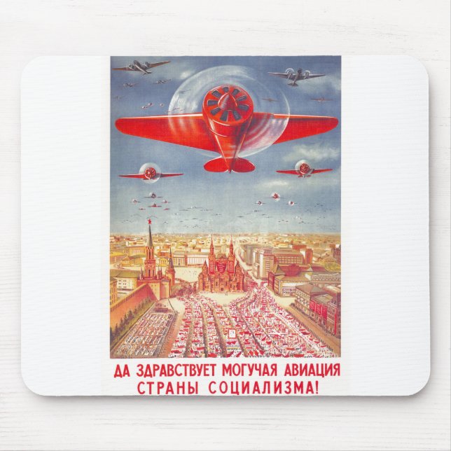 Mousepad Posters da propaganda de União Soviética da guerra (Frente)