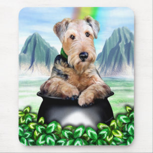 Mousepad Pote Airedale Terrier Dourado
