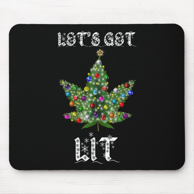 Mousepad Pote De Folha De Árvore De Natal Thc Gift Tee (Frente)