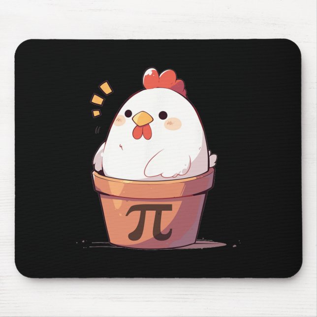 Mousepad Pote de frango Homens no Dia da Pi Mulheres Crianç (Frente)
