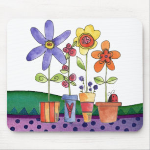 Mousepad Potes de flores