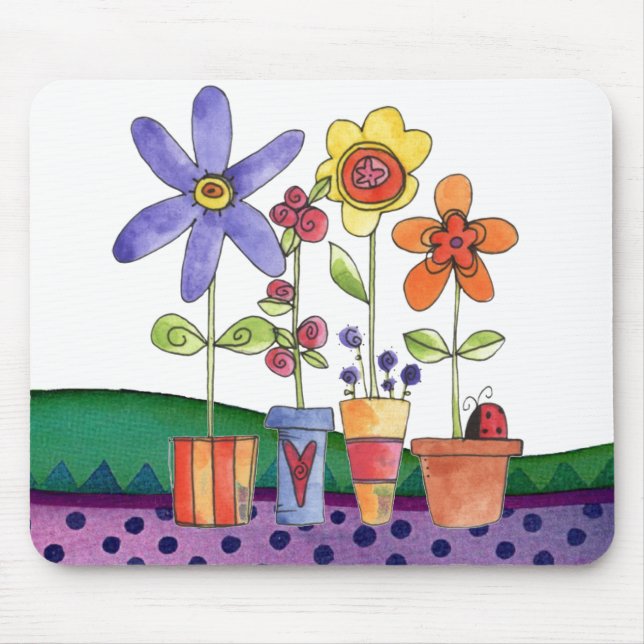 Mousepad Potes de flores (Frente)