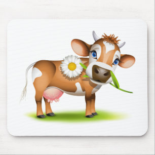 Mousepad Pouca vaca do jérsei que come a margarida