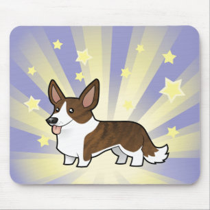 Mousepad Pouco Corgi de Galês do casaco de lã da estrela
