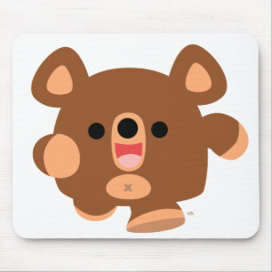 Mousepad Pousepad Energetic Bear de Cartoon Bonito