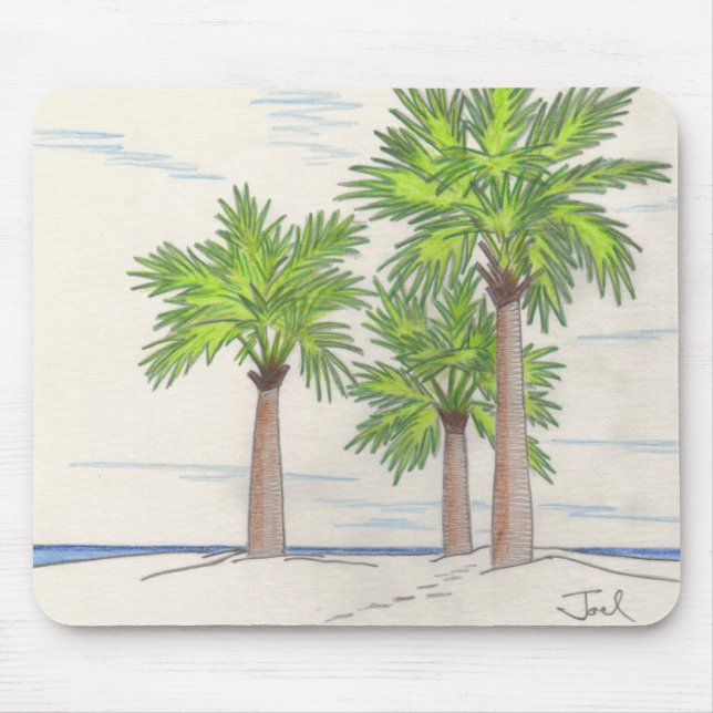 Mousepad Pousepad três PALMS (Frente)