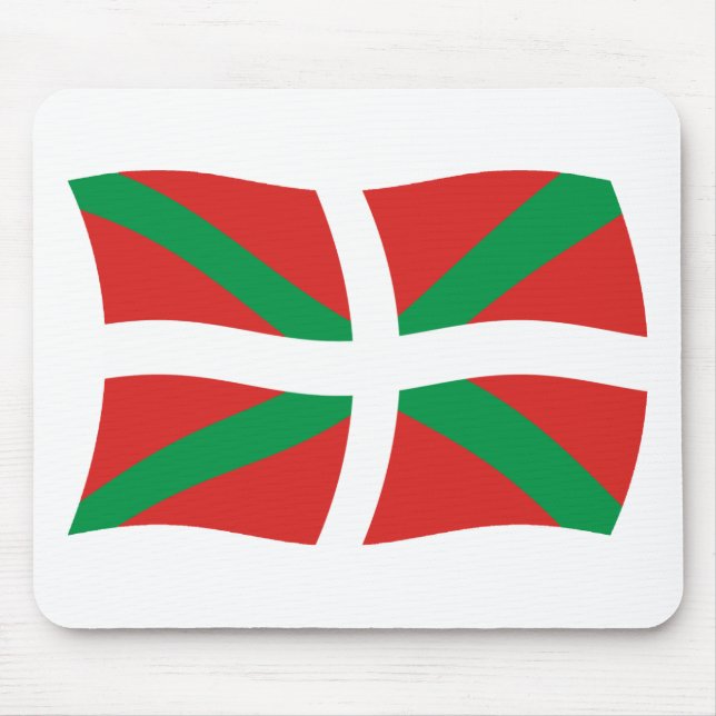 Mousepad Povos Bascos Bandeira Suporte de Mouse (Frente)