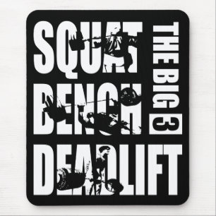 Mousepad Powerlifting - ocupa, banco, Deadlift
