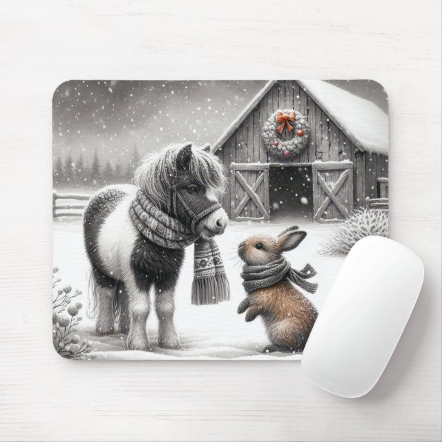 Mousepad Pôy de Natal e Bunny (Com mouse)