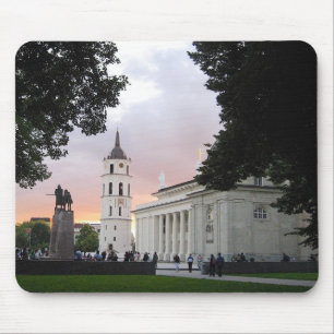 Mousepad Praça da Catedral em Vilnius, LITUÂNIA.