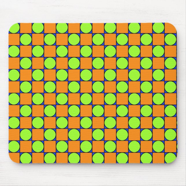 Mousepad Praça Laranja e Círculos Verdes (Frente)