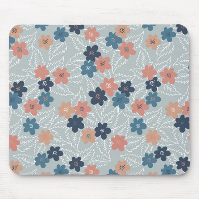 Mousepad Prado com flores coloridas de primavera (Frente)