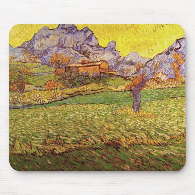 Mousepad Prado nas Montanhas de Vincent van Gogh (Frente)