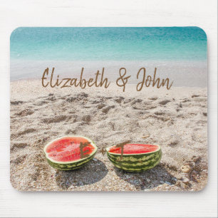 Mousepad Praia Adorável,Areia,Melancia -Personalizado