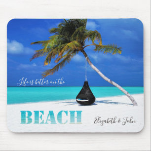 Mousepad Praia Adorável, Palm, Personalizada