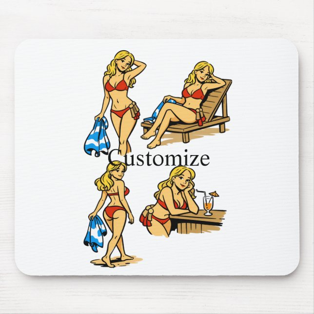 Mousepad Praia Bikini Time Thunder_Cove (Frente)