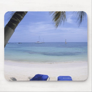 Mousepad Praia, cadeira de sala de estar, palmeira,
