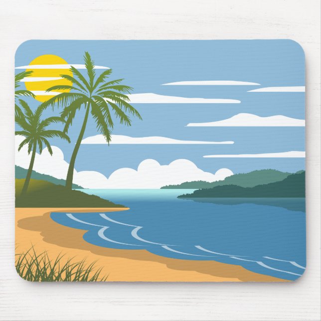 Mousepad praia com cara de praia (Frente)