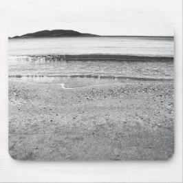 Mousepad Praia da Areia Preta e Branca