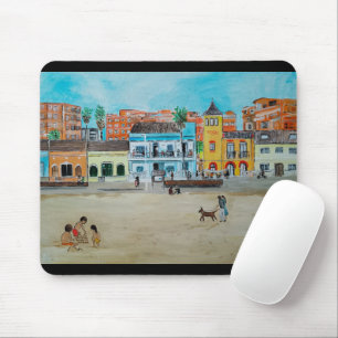 Mousepad Praia da Malvarrosa Pintura por Alfred Fox