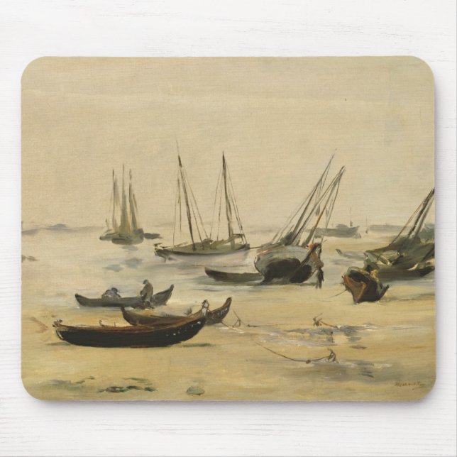 Mousepad Praia de Edouard Manet |, maré baixa (Frente)