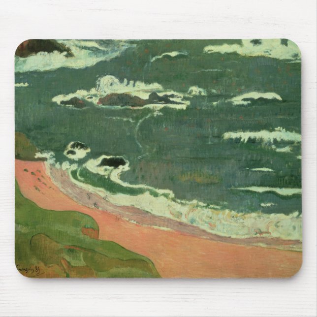 Mousepad Praia de Paul Gauguin | em Le Pouldu, 1889 (Frente)