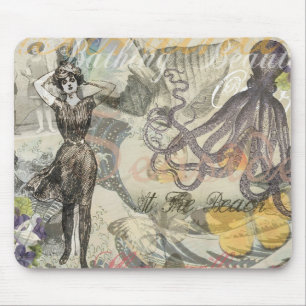 Mousepad Praia de polvo Antiga Costa Steampunk