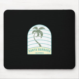 Mousepad Praia de Santa Barbara Califórnia Palmeira Ca Féri
