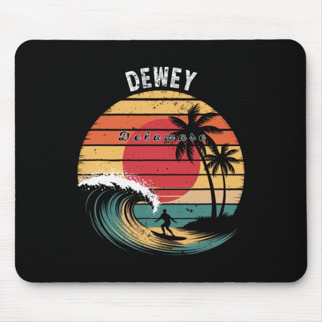 Mousepad Praia Dewey Delaware Surfing  (Frente)
