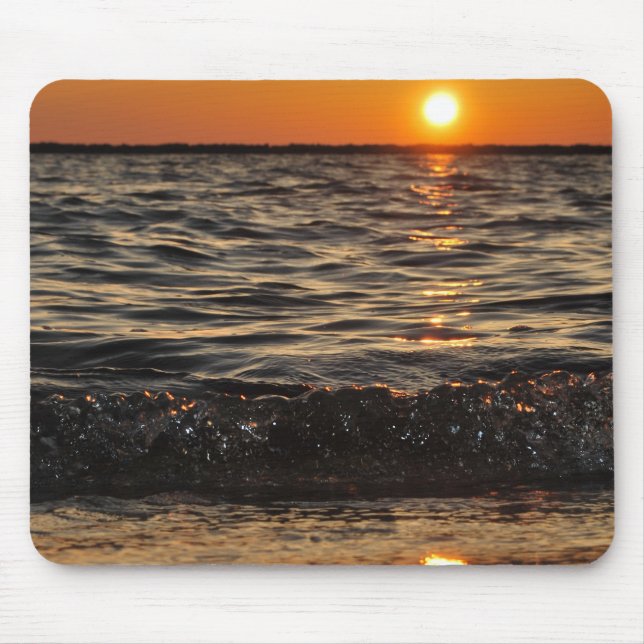 Mousepad praia do pôr do sol (Frente)