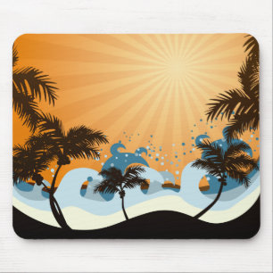 Mousepad Praia do por do sol