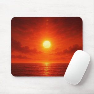 Mousepad Praia do Pôr do Sol Personalizada