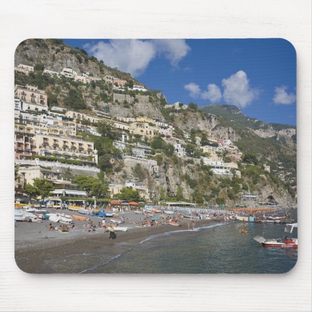 Mousepad Praia em Positano, Campânia, Itália (Frente)