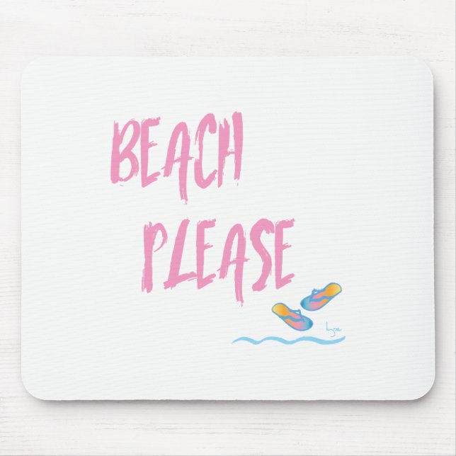 Mousepad Praia, Estilo Tropical, Gráfico de Verão (Frente)