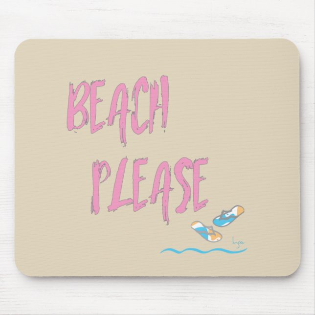 Mousepad Praia, Estilo Tropical, Gráfico de Verão (Frente)