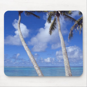 Mousepad Praia ladeada por palmeiras Ilhas Cook