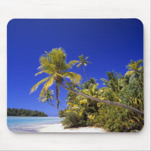 Mousepad Praia ladeada por palmeiras Ilhas Cook 7