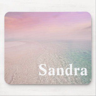 Mousepad praia rosa personalizada