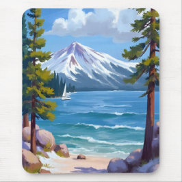 Mousepad Praia Sand Harbor Lake Tahoe Pintura