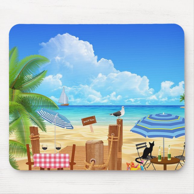 Mousepad Praia Tropical (Frente)