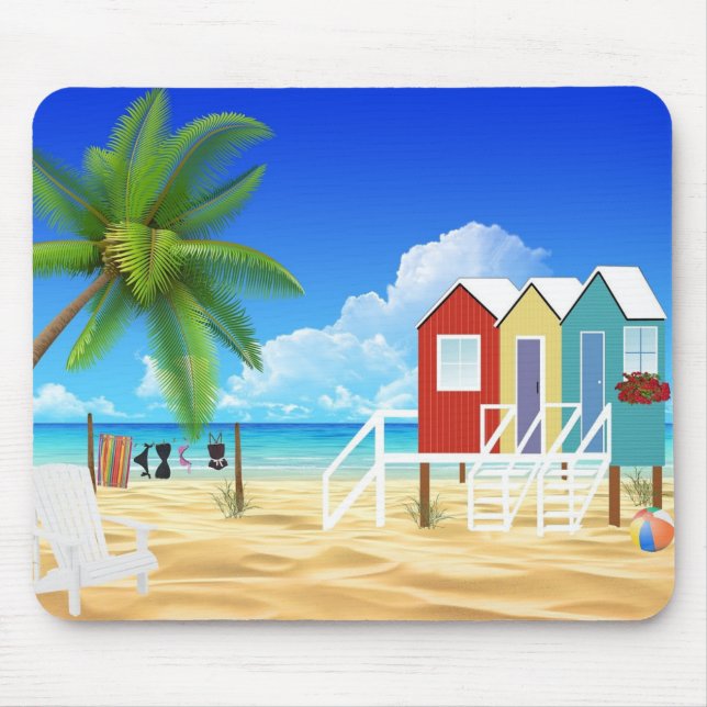 Mousepad Praia Tropical (Frente)