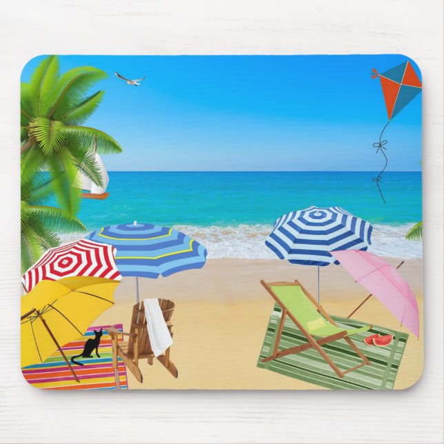 Mousepad Praia Tropical (Frente)