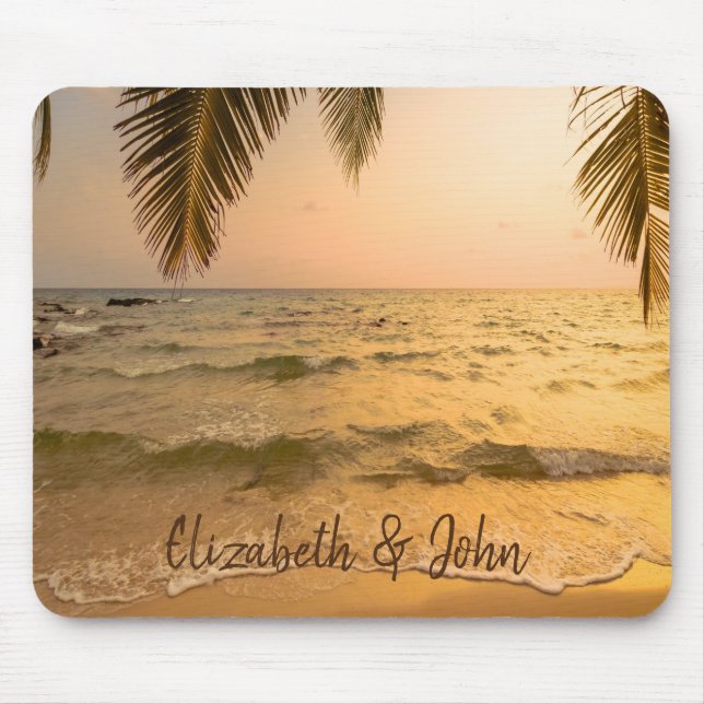 Mousepad Praia Tropical,Areia,Palm Sunset (Frente)