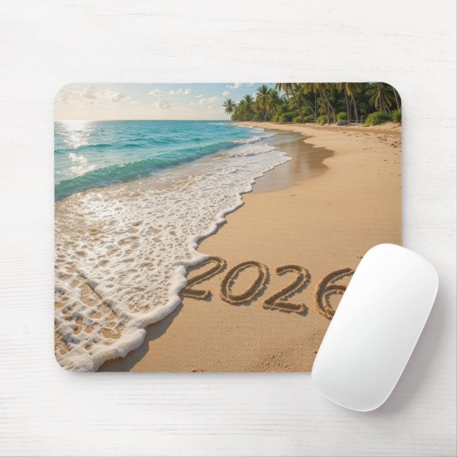 Mousepad Praia Tropical de 2026 (Com mouse)