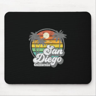 Mousepad Praia Vintage San Diego Califórnia Surf Retro S